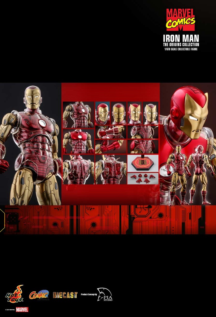 (PO) Comic Masterpiece Series Diecast CMS08D38 - Marvel Comics - Iron Man [The Origins Collection] (Deluxe Version) Image_12