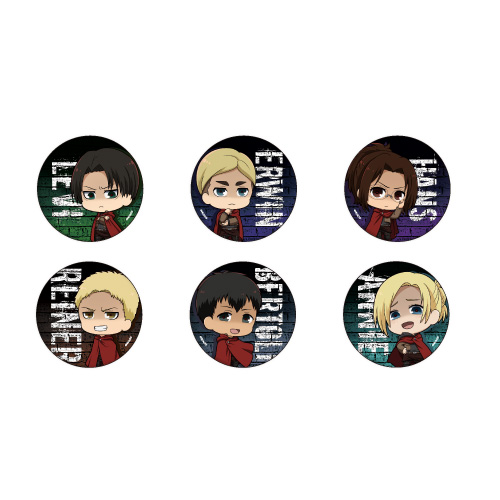 Attack on Titan Can Badge 09 Dark Ver. (Mini Character) [BOX] Image_1