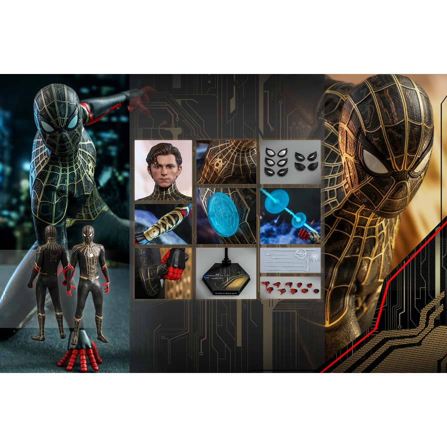 (PO) Movie Masterpiece Series MMS604 - Spider-Man: No Way Home - Spider-Man (Black & Gold Suit) Image_18