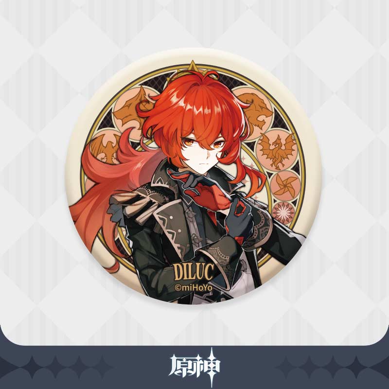 Genshin Impact Mondstadt Series Chara Can Badge - Diluc Image_1