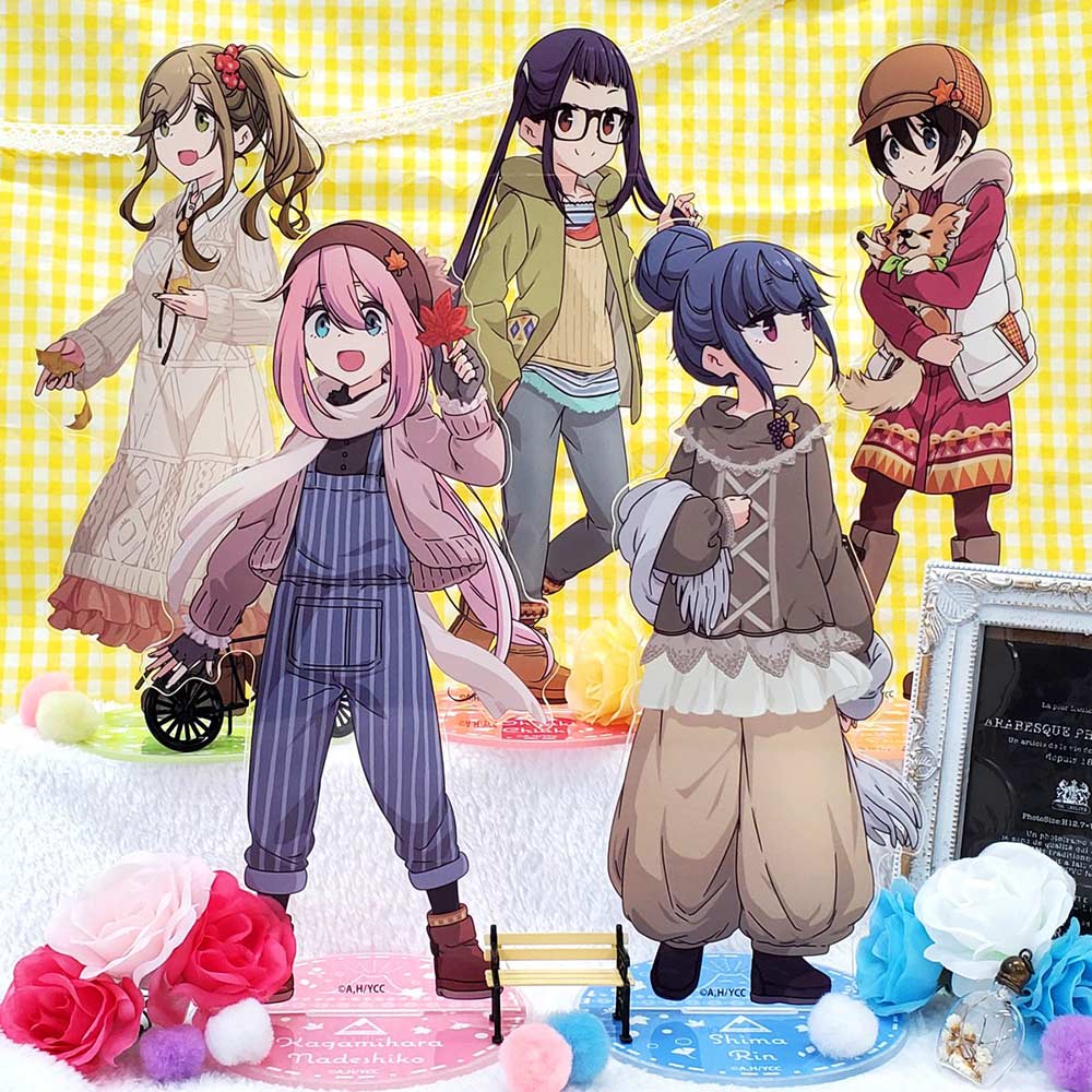 Kuji - Yurucamp Dream Can Badge Maple Leaf & Smelt art Image_4