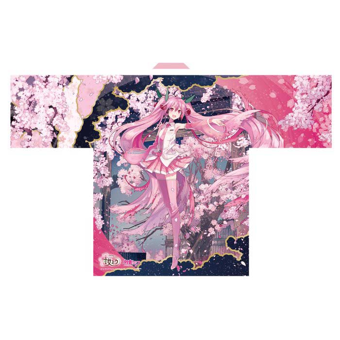 (PO) Hirosaki Sakura Festival 2022 x Sakura Miku Art by iXima in Full Blossoms at Night Happi (Free) Image_2