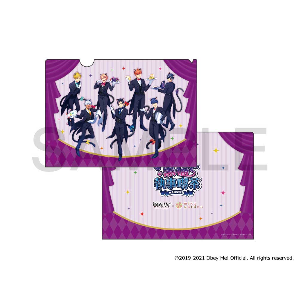 Obey Me! x mixx garden Black Cat Butler Cafe Clear File 2 Set Image_2