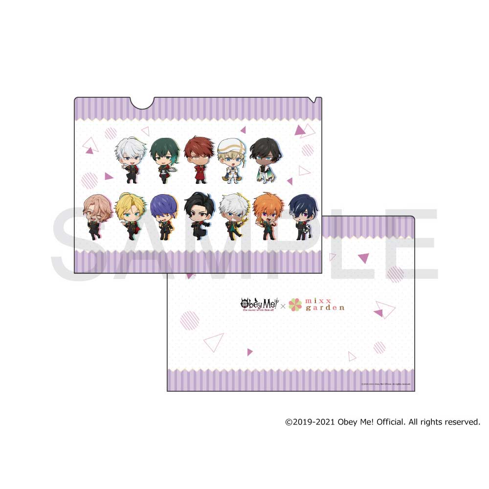 Obey Me! x mixx garden Devil's Night Christmas Mini Character Clear File Image_1