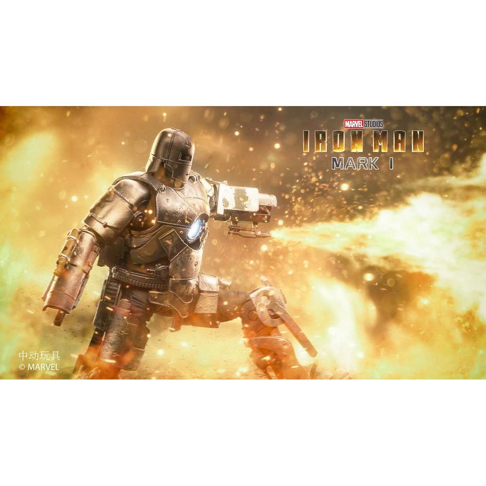 ZD Toys Iron Man Mark I with Hall of Armor (Blue Light version) Image_17