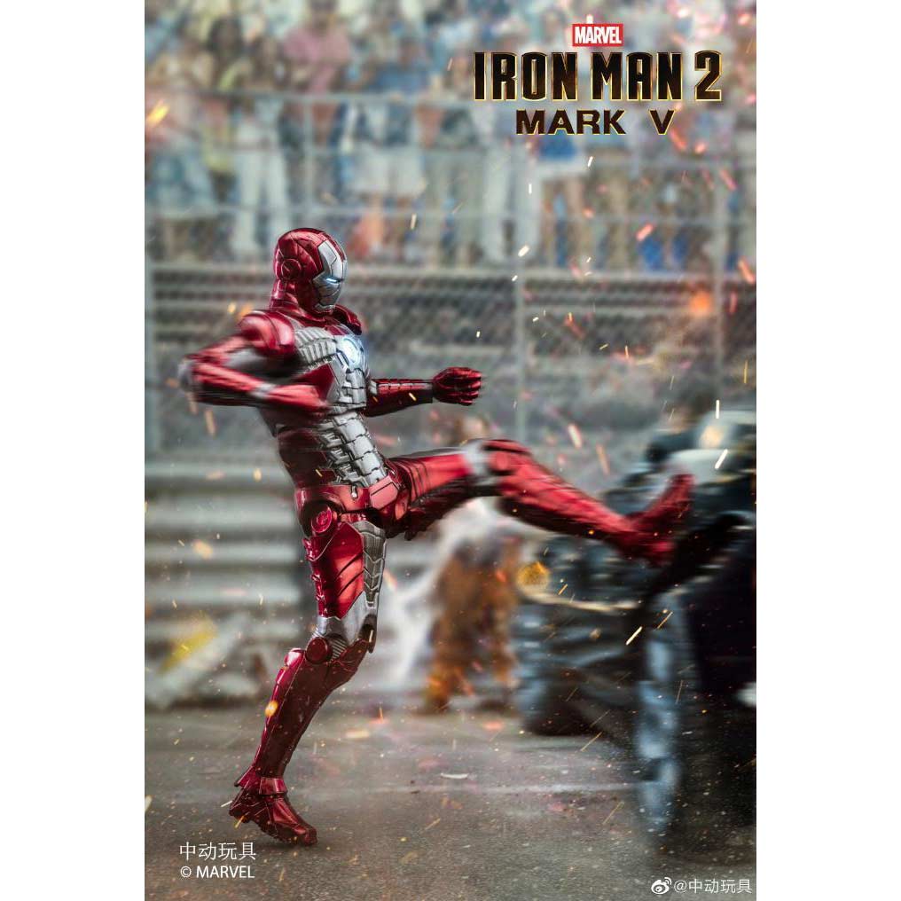 ZD Toys Iron Man Mark V with Hall of Armor (Blue Light version) Image_3