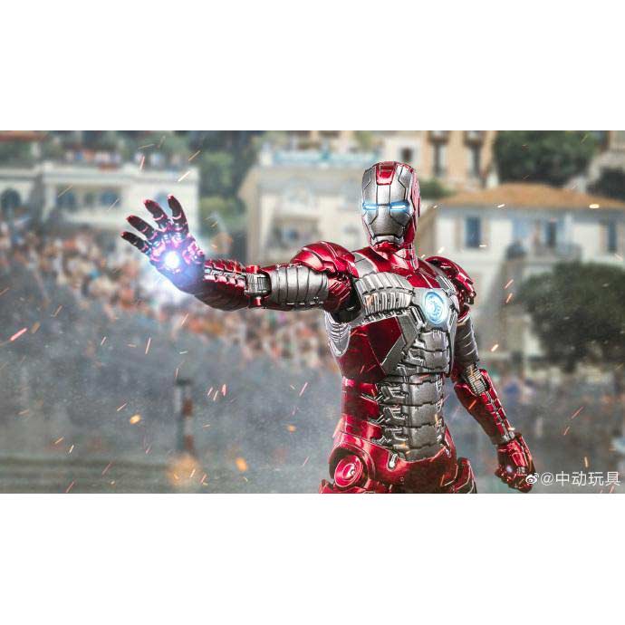 ZD Toys Iron Man Mark V with Hall of Armor (Blue Light version) Image_6