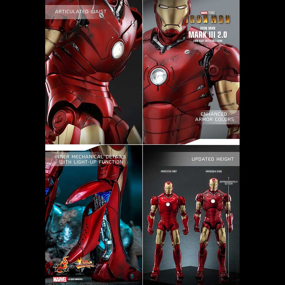 (PO) Movie Masterpiece Series Diecast MMS664D48 - Iron Man - Iron Man Mark III (2.0) Image_20