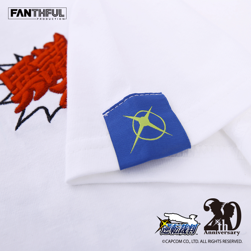 FANTHFUL Ace Attorney Series T-shirt (M) White Image_5