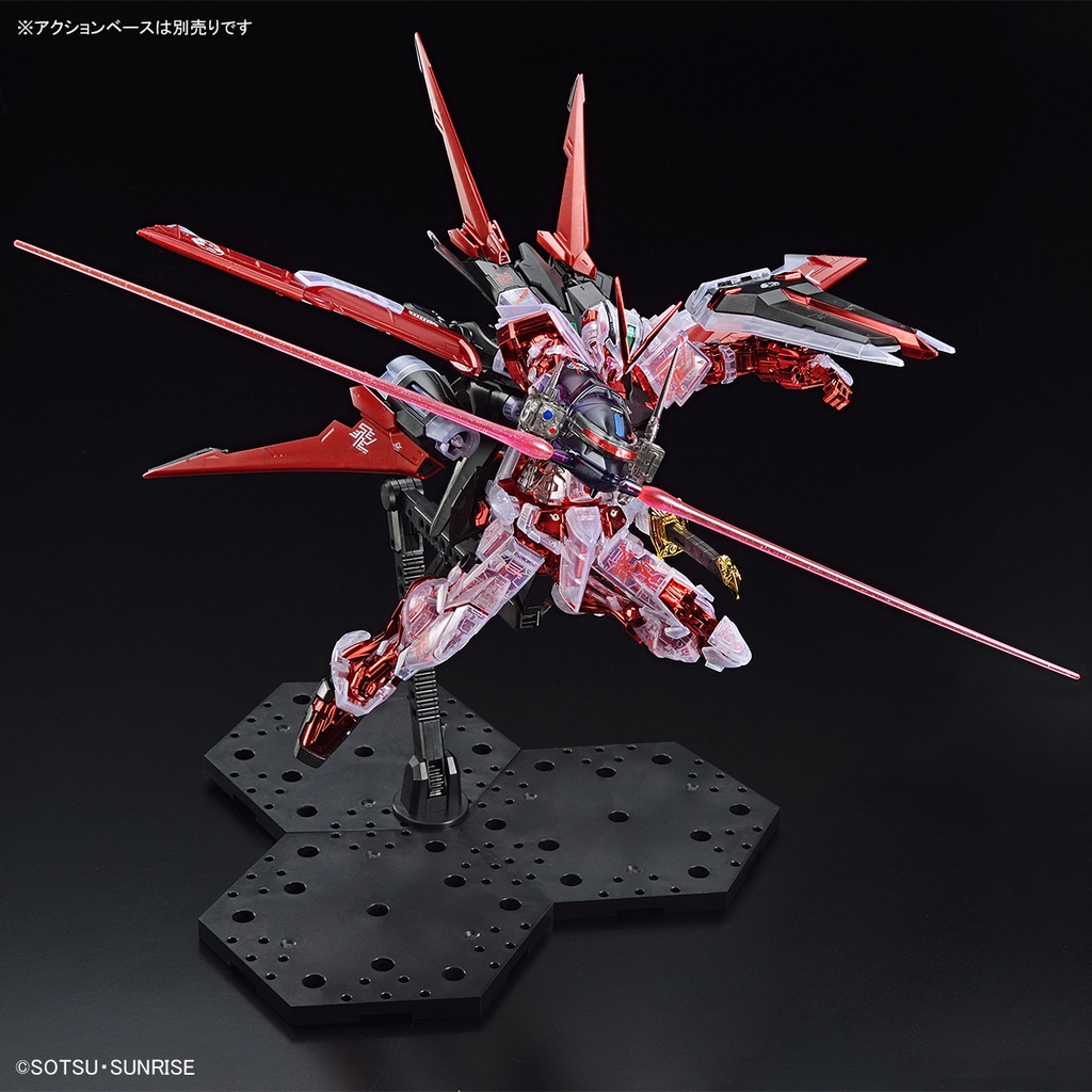 MG The Gundam Base Limited Gundam Astray Red Frame Flight Unit Plating Frame/Clear Color (P Bandai) Image_5
