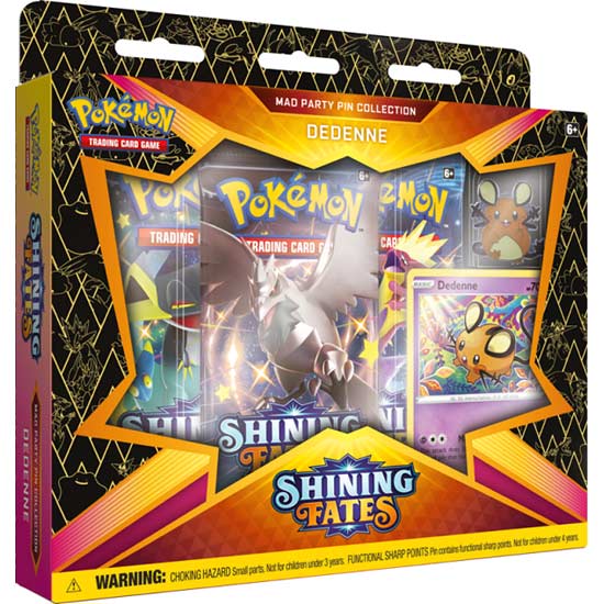 Pokemon TCG: Sword & Shield Shining Fates SWSH 4.5 Mad Party Pin Collection Image_2