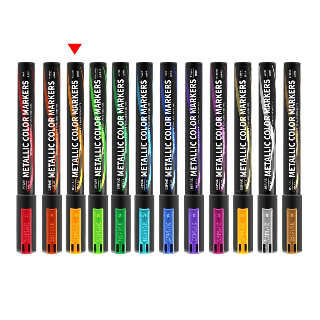 Dspiae Soft Tipped Metallic Color Markers MKA 03 Metallic Yellow Image_1