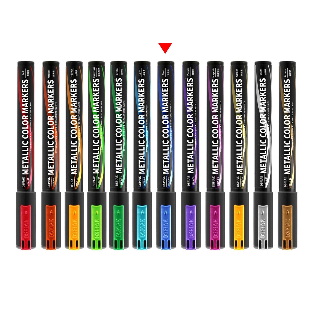 Dspiae Soft Tipped Metallic Color Markers MKA 07 Metallic Blue Image_1