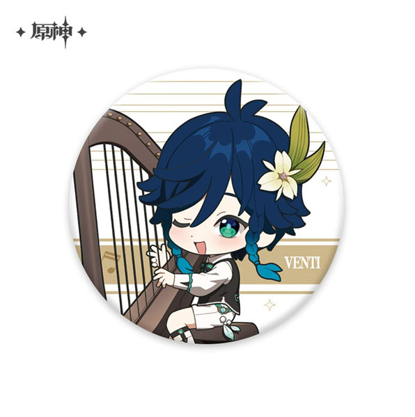 Genshin Impact Melodies of an Endless Journey Chara Deformed Tin Badge Venti Image_1
