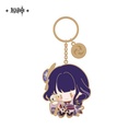 Genshin Impact Chibi Chara Metallic Keychain Raiden Shogun Image_1