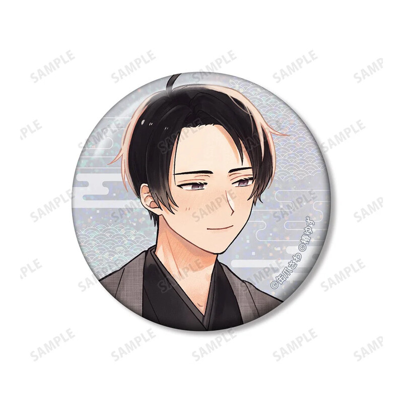 (PO) Minato's Laundromat Sawa Kanzume Original Illustration Kimono Ver. Hologram Can Badge 2 Set Image_4