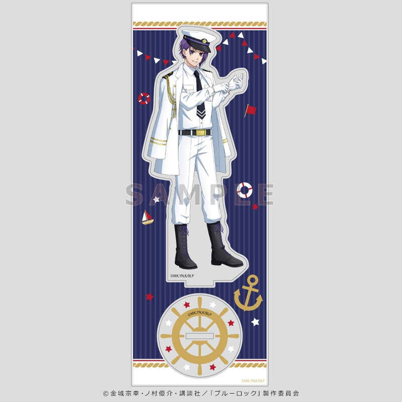 (PO) Blue Lock Original Illustration Acrylic Stand Mikage Reo Marine Look Image_2