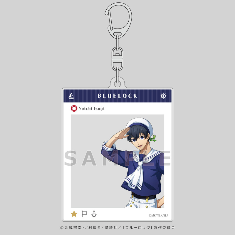 (PO) Blue Lock Original Illustration Aurora Acrylic Key Chain Isagi Yoichi Marine Look Image_1