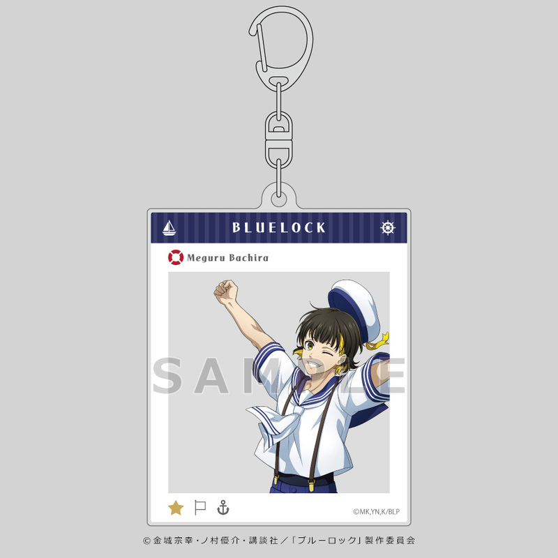 (PO) Blue Lock Original Illustration Aurora Acrylic Key Chain Bachira Meguru Marine Look Image_1