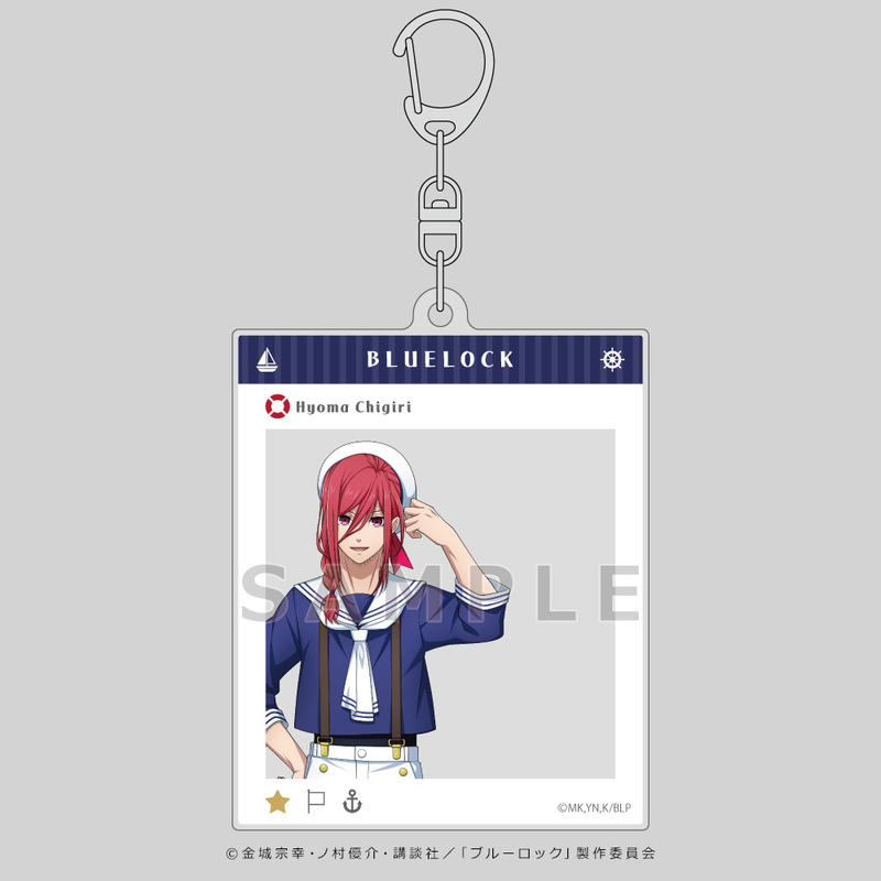 (PO) Blue Lock Original Illustration Aurora Acrylic Key Chain Chigiri Hyoma Marine Look Image_1