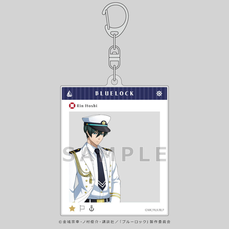 (PO) Blue Lock Original Illustration Aurora Acrylic Key Chain Itoshi Rin Marine Look Image_1