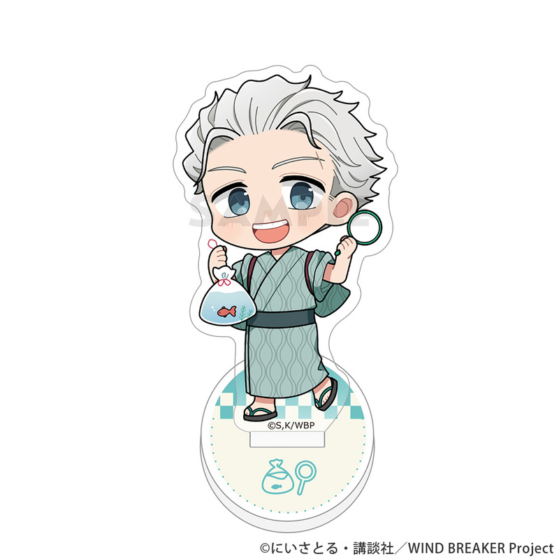 (PO) Wind Breaker Acrylic Stand Umemiya Hajime / Yukata Image_2