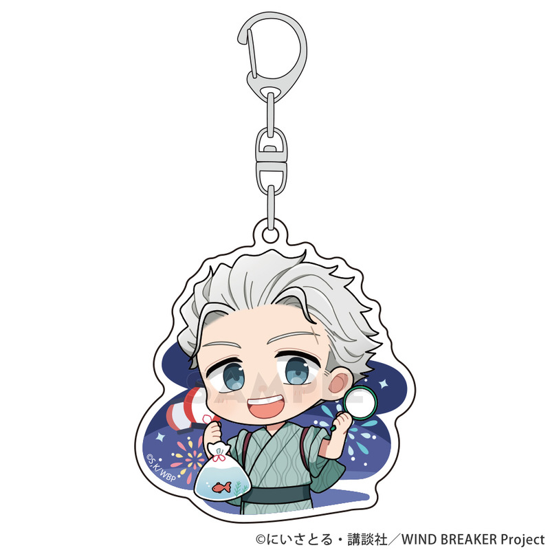(PO) Wind Breaker Acrylic Key Chain Umemiya Hajime / Yukata Image_1