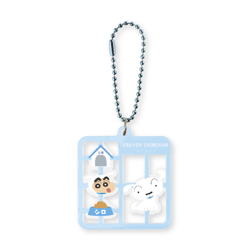 (PO) Crayon Shin-chan Plastic Model Style Key Chain Shiro Image_1