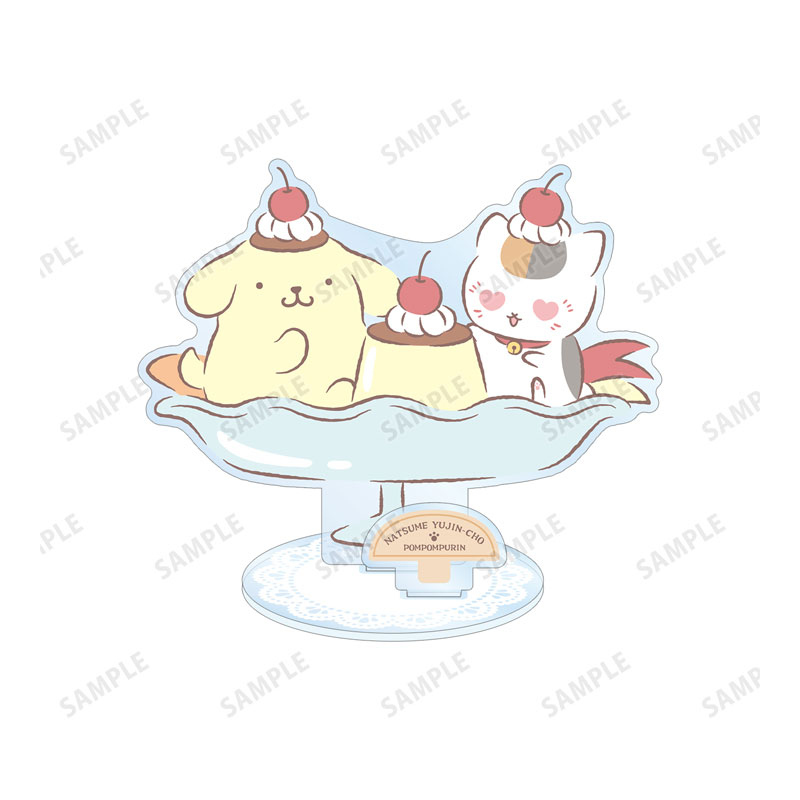 (PO) Natsume Yujincho x Sanrio Characters Nyanko-sensei x Pom Pom Purin Big Acrylic Stand with Parts Ver. B Image_3