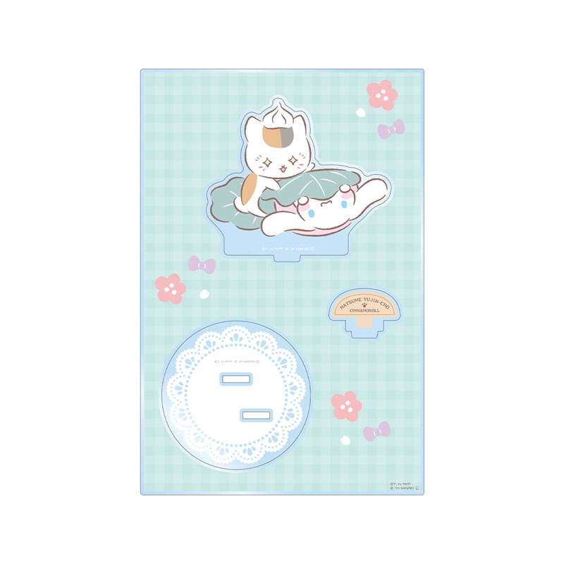 (PO) Natsume Yujincho x Sanrio Characters Nyanko-sensei x Cinnamoroll Big Acrylic Stand with Parts Ver. A Image_2