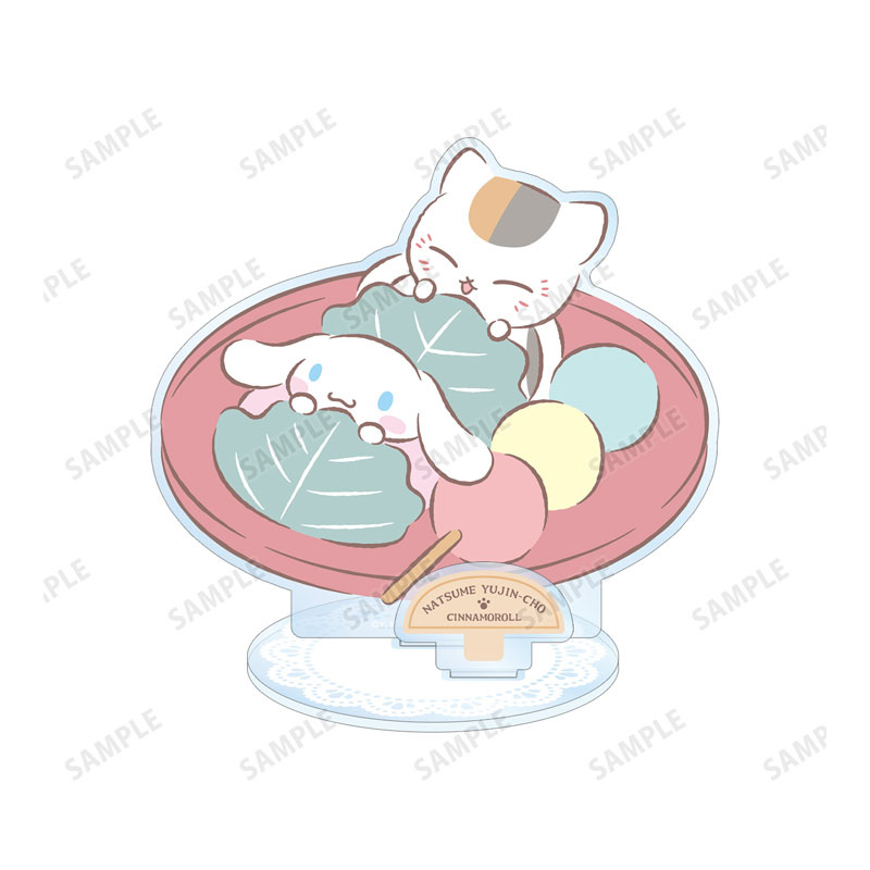 (PO) Natsume Yujincho x Sanrio Characters Nyanko-sensei x Cinnamoroll Big Acrylic Stand with Parts Ver. B Image_3