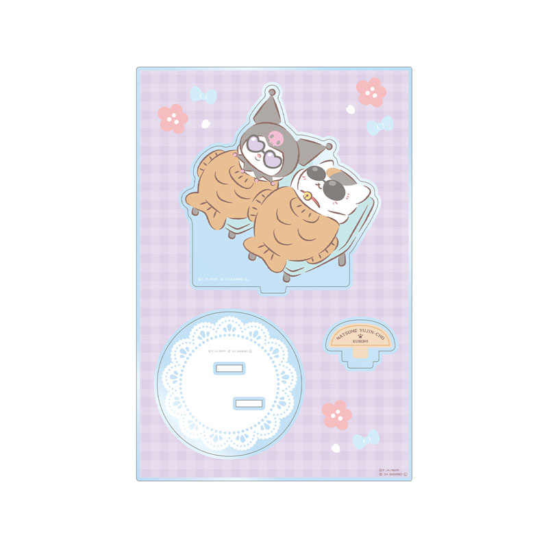 (PO) Natsume Yujincho x Sanrio Characters Nyanko-sensei x Kuromi Big Acrylic Stand with Parts Ver. A Image_2