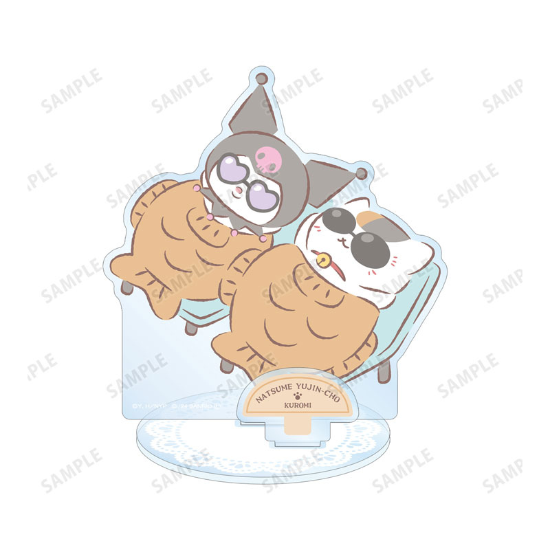 (PO) Natsume Yujincho x Sanrio Characters Nyanko-sensei x Kuromi Big Acrylic Stand with Parts Ver. A Image_3