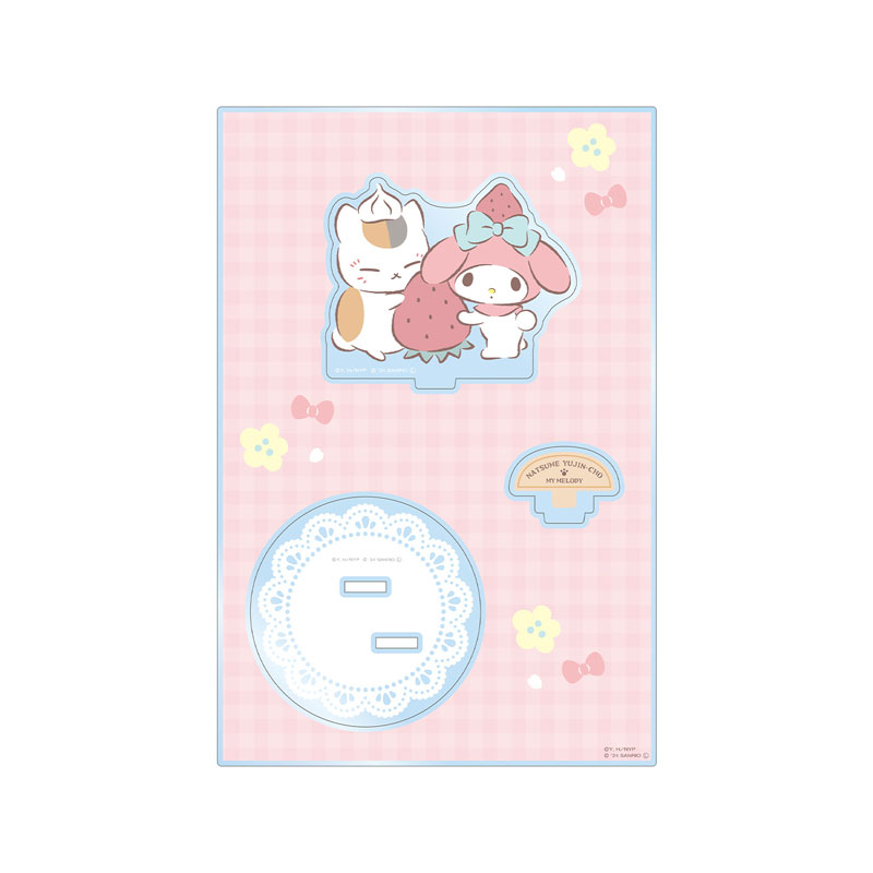 (PO) Natsume Yujincho x Sanrio Characters Nyanko-sensei x My Melody Big Acrylic Stand with Parts Ver. A Image_2