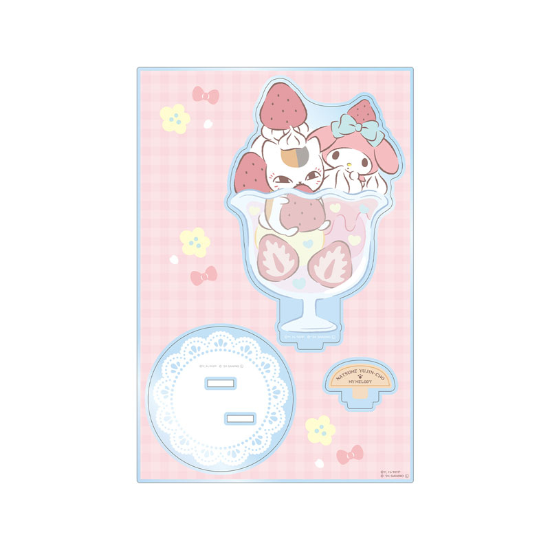 (PO) Natsume Yujincho x Sanrio Characters Nyanko-sensei x My Melody Big Acrylic Stand with Parts Ver. B Image_2