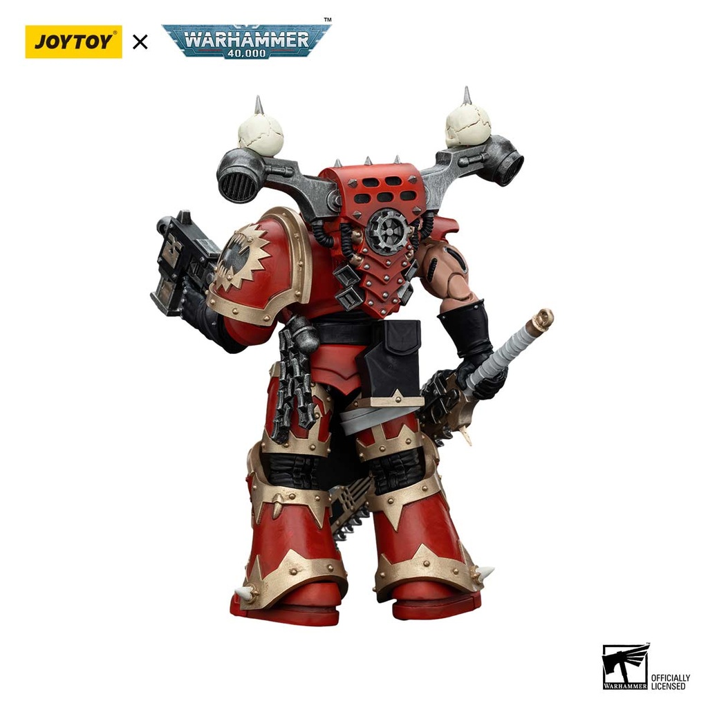 (PO) Joytoy Warhammer 40k - World Eaters Khorne Berzerker with Eviscerator Chainsword Image_2