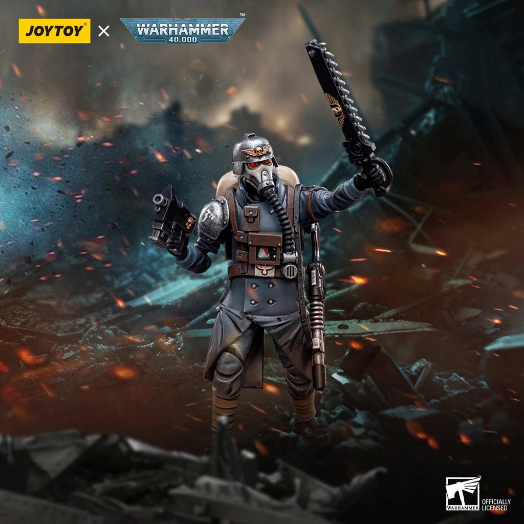 (PO) Joytoy Warhammer 40k - Astra Militarum Death Korps of Krieg Veteran Squad Sergeant (JT2641) Image_3