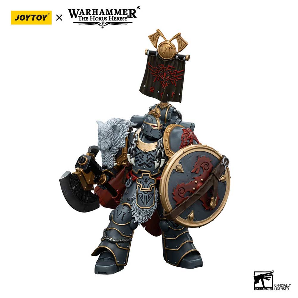 Joytoy Warhammer 40k - Space Wolves Legion Praetor with Power Axe and Combat Shield (JT00133) Image_2