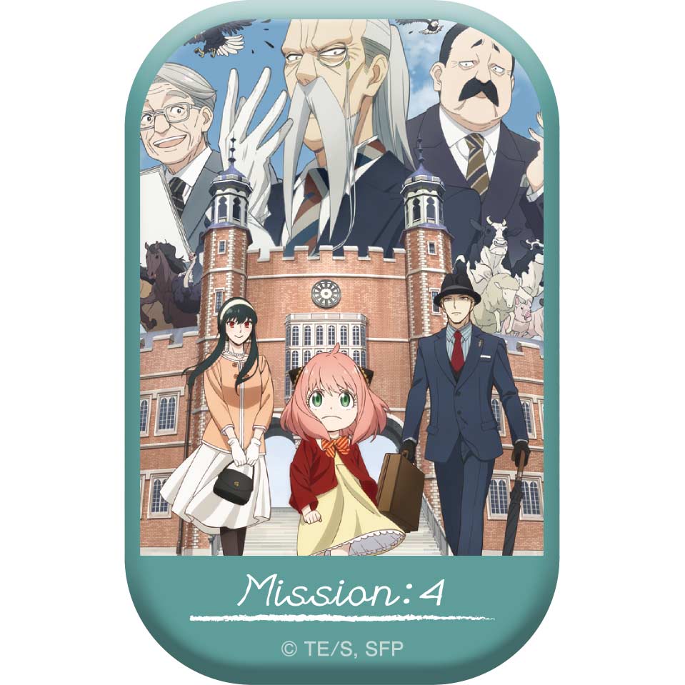 (PO) SPY x FAMILY Square Can Badge MISSION: 4 THE PRESTIGIOUS SCHOOL'S INTERVIEW Main Visual Image_1
