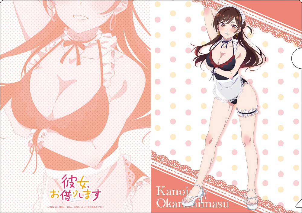 (PO) Rent-A-Girlfriend Original Illustration Clear File Set Swimwear Maid Ver. A Image_2