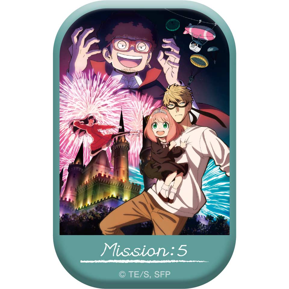 (PO) SPY x FAMILY Square Can Badge MISSION: 5 WILL THEY PASS OR FAIL? Main Visual Image_1