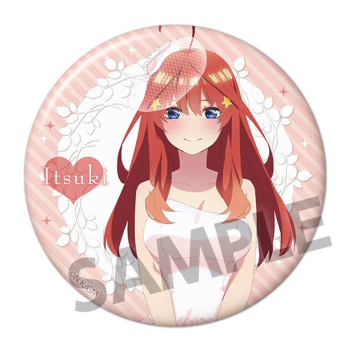 (PO) The Quintessential Quintuplets Movie 76mm Can Badge Nakano Itsuki Wedding Dress Ver. Image_1