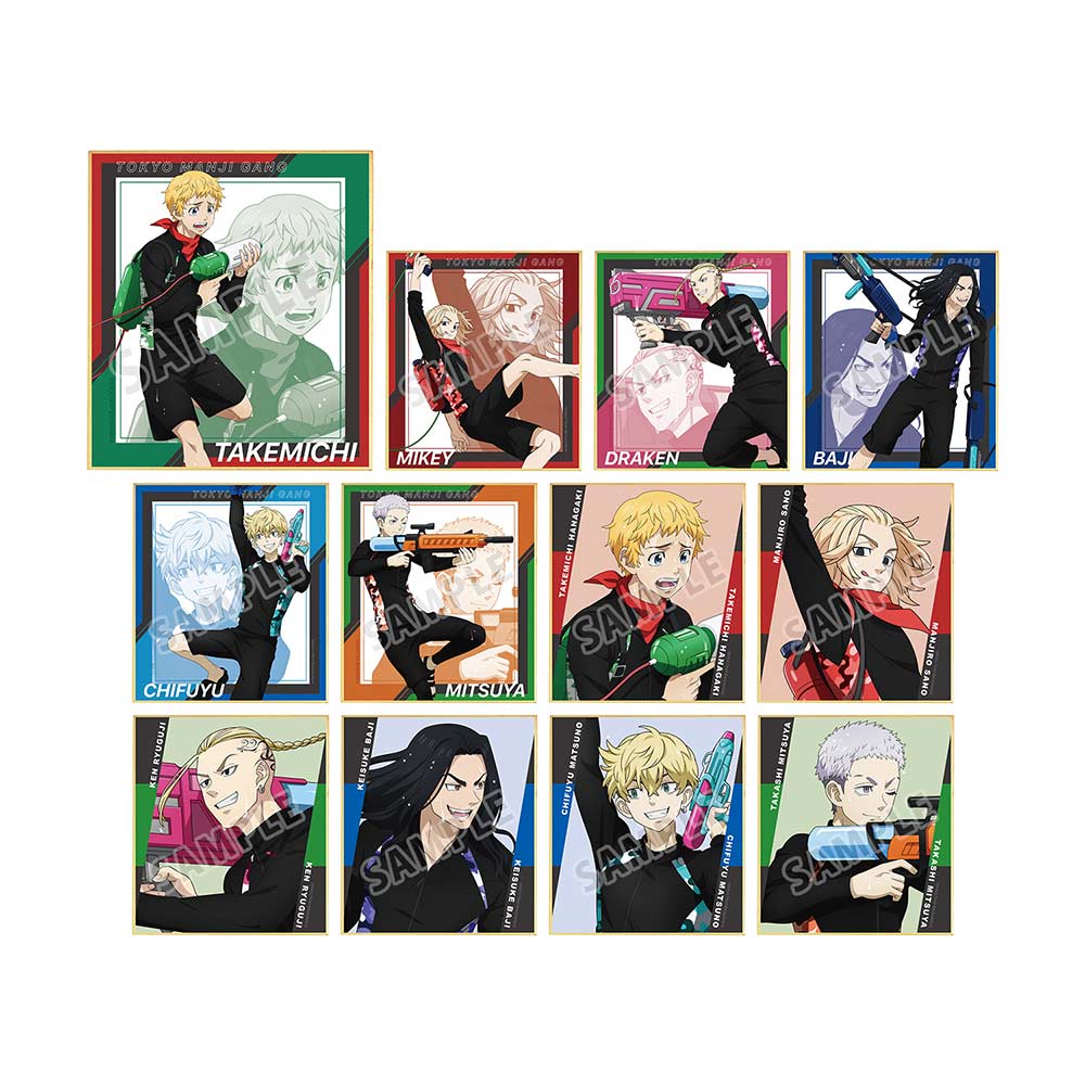 (PO) Tokyo Revengers Original Illustration Water Gun Battle Ver. Trading Mini Shikishi [BOX] Image_2