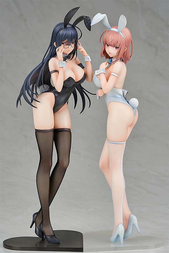 (PO) Icomochi Original Character Black Bunny Aoi & White Bunny Natsume 2 Figure Set Image_3