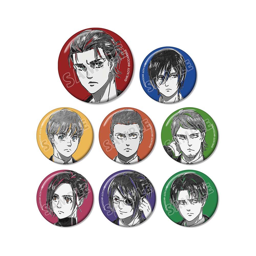(PO) Attack on Titan Trading Ani-Art BLACK LABEL Can Badge Ver. A [BOX] Image_2