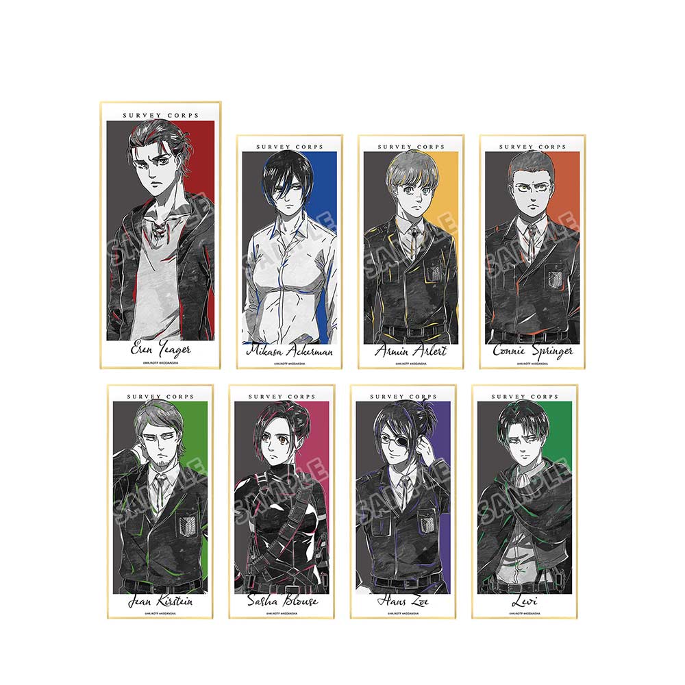 (PO) Attack on Titan Trading Ani-Art BLACK LABEL Shikishi with Stand Ver. A [BOX] Image_2