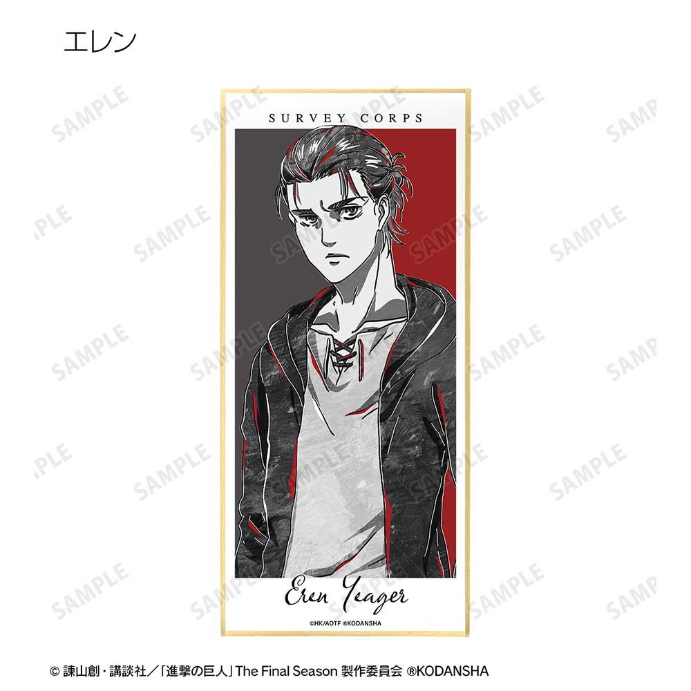(PO) Attack on Titan Trading Ani-Art BLACK LABEL Shikishi with Stand Ver. A [BOX] Image_3