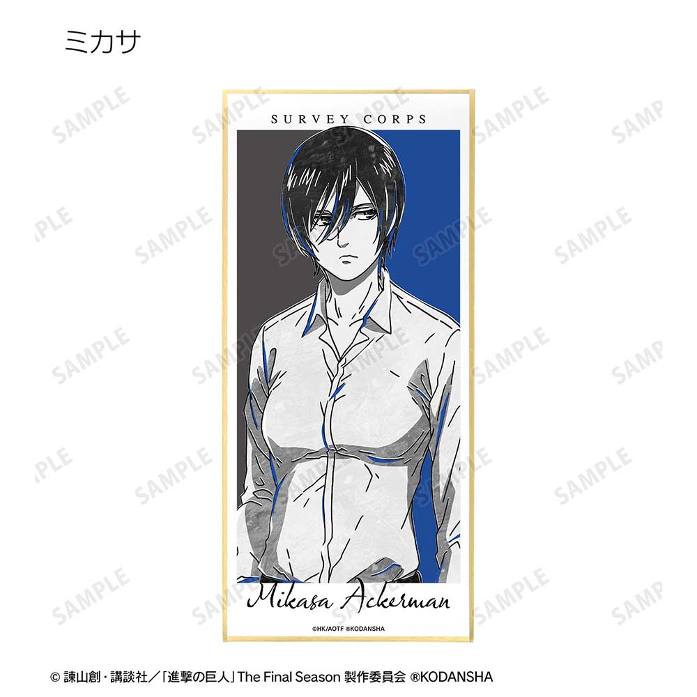 (PO) Attack on Titan Trading Ani-Art BLACK LABEL Shikishi with Stand Ver. A [BOX] Image_4