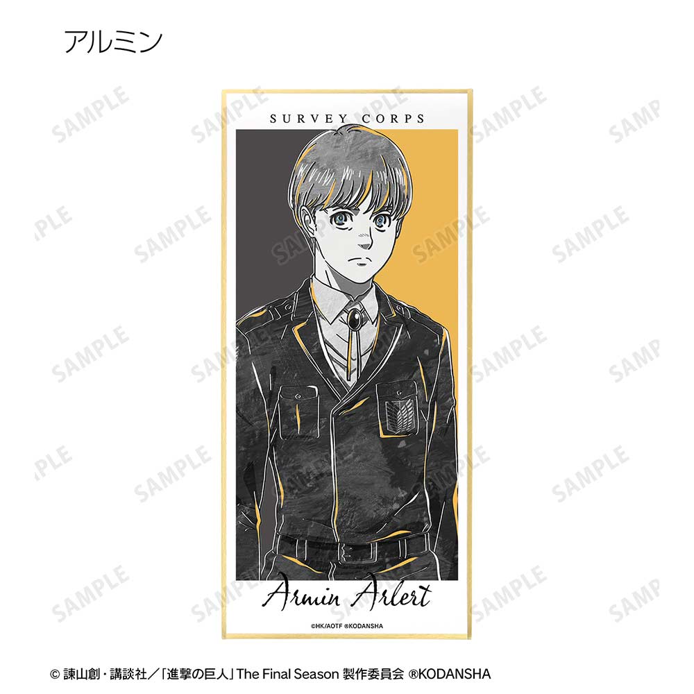 (PO) Attack on Titan Trading Ani-Art BLACK LABEL Shikishi with Stand Ver. A [BOX] Image_5