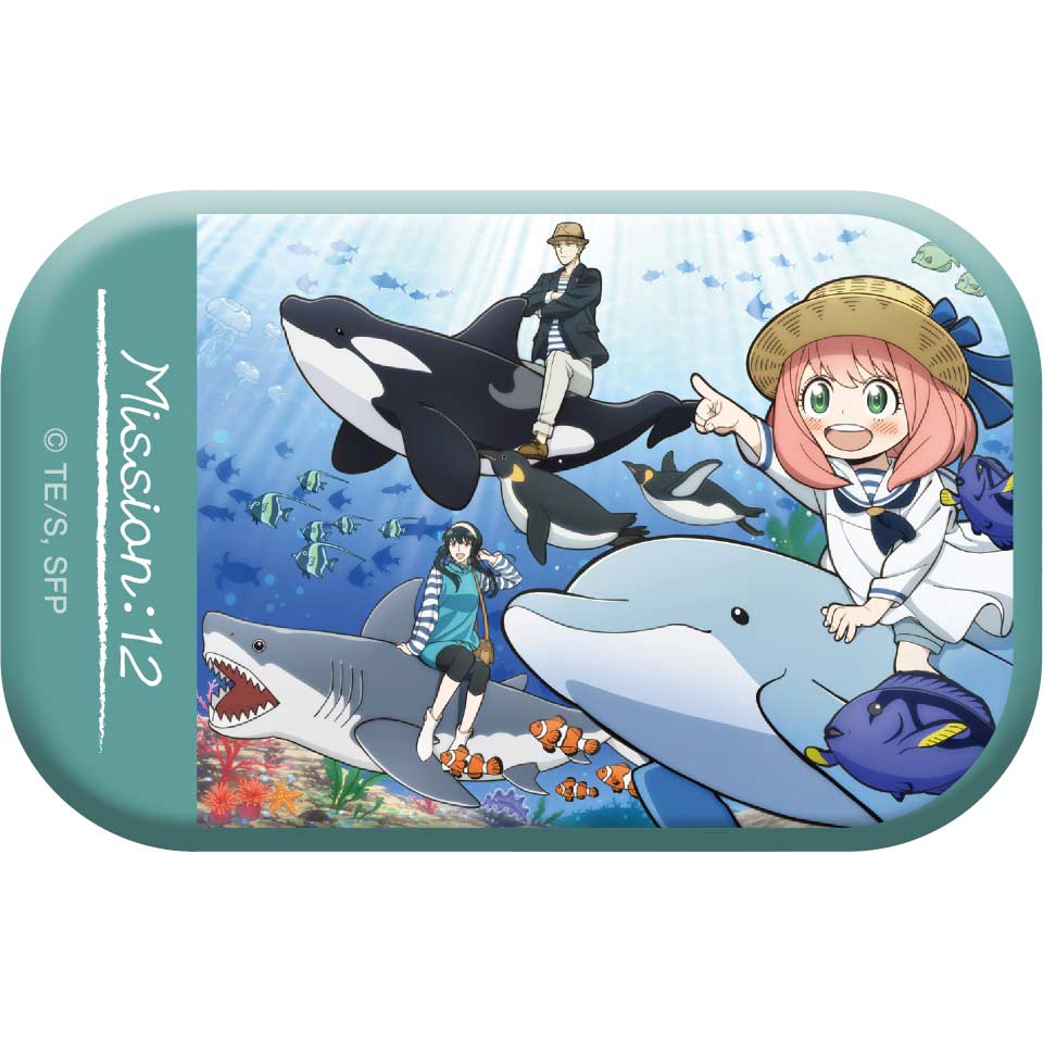 (PO) SPY x FAMILY Square Can Badge MISSION: 12 Penguin Park Main Visual Image_1
